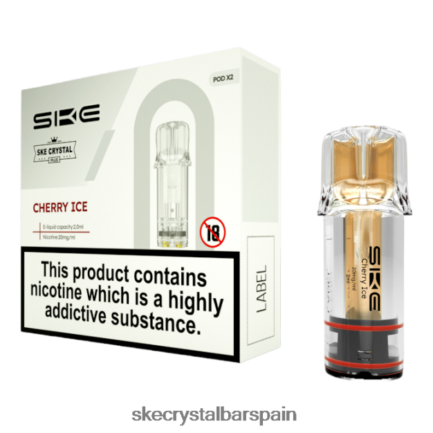 SKE- JH2B86106 vaporizadores de cristal más vainas hielo de cereza SKE vape pen